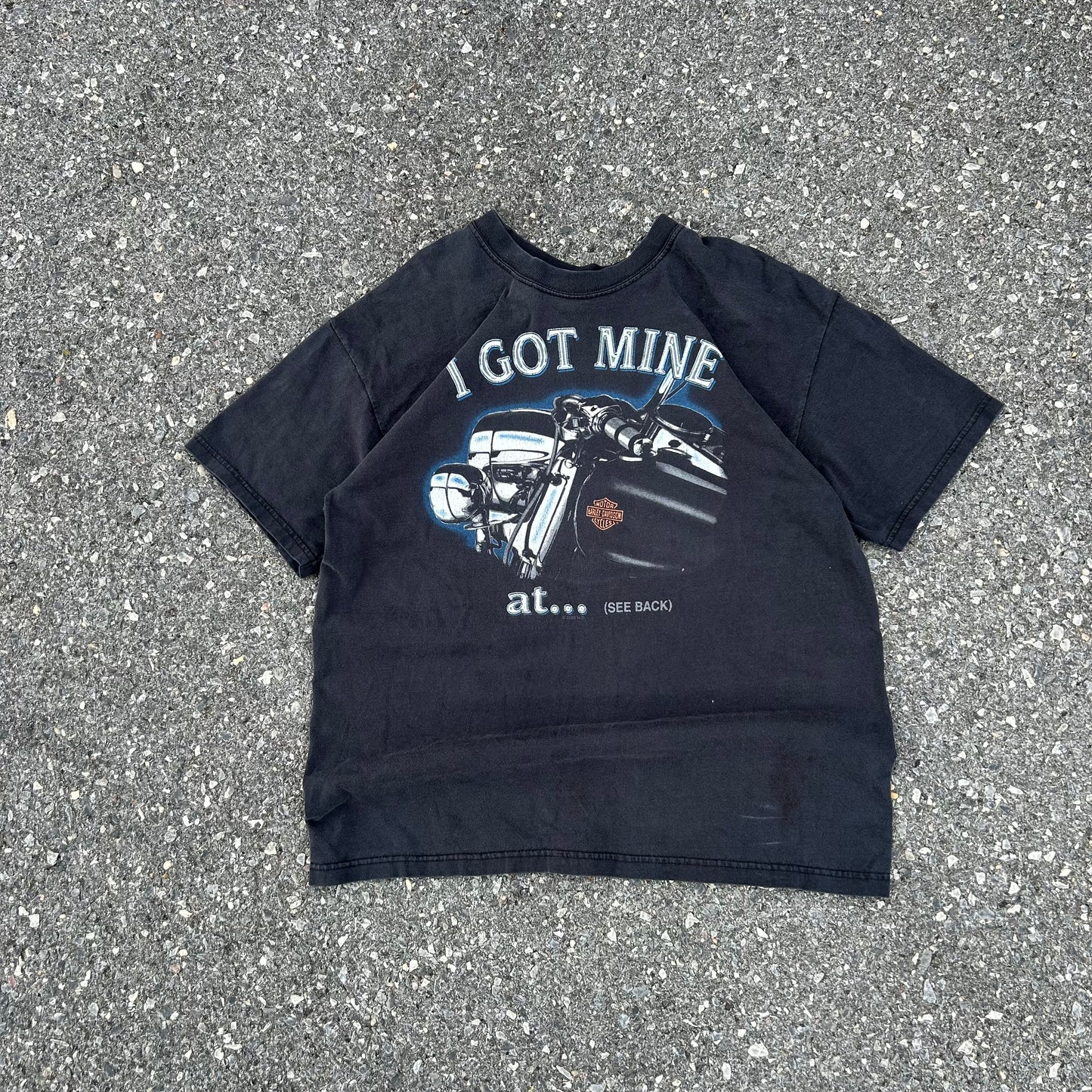 Vintage Black Harley Davidson Tee - L