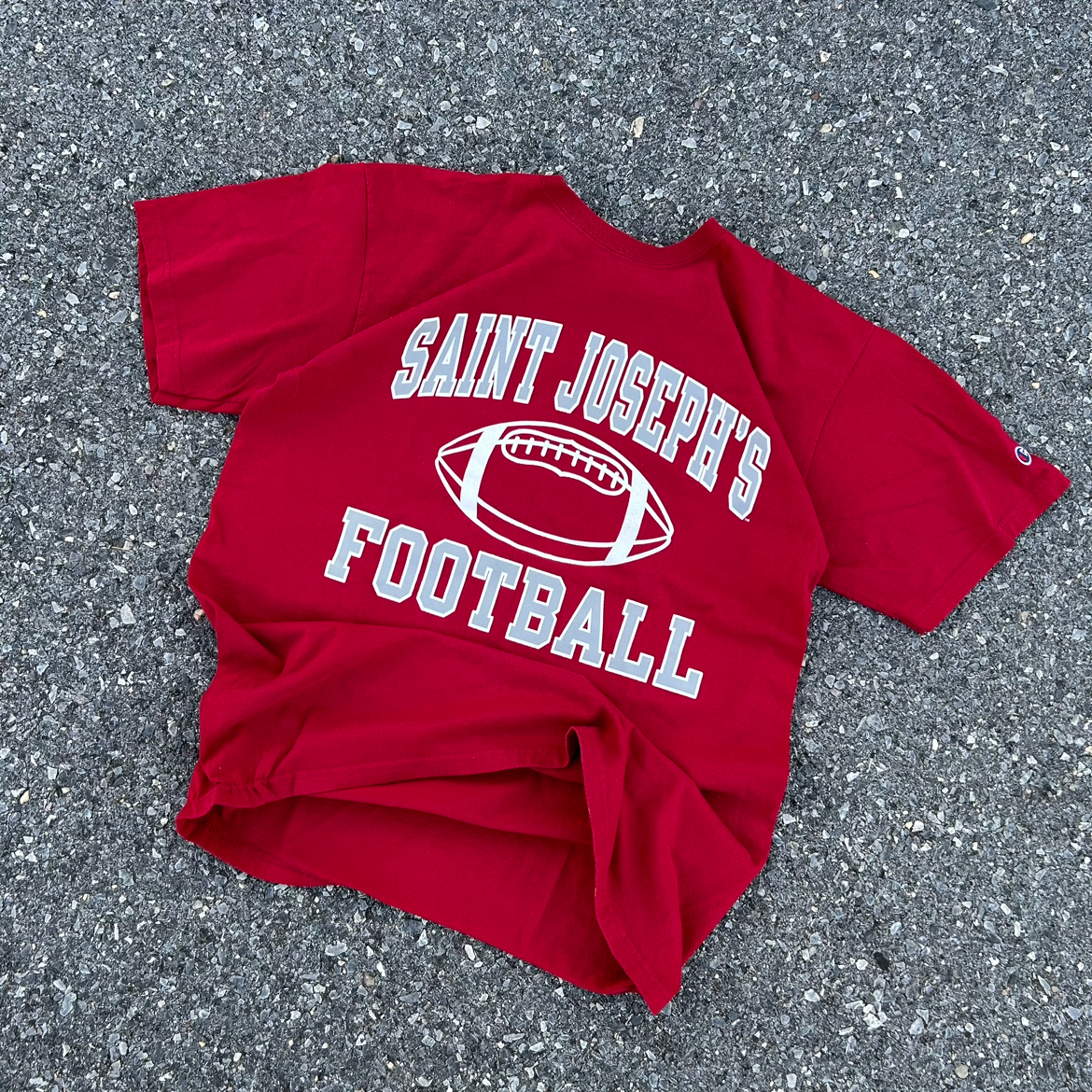Vintage Red College Football Shirt - L