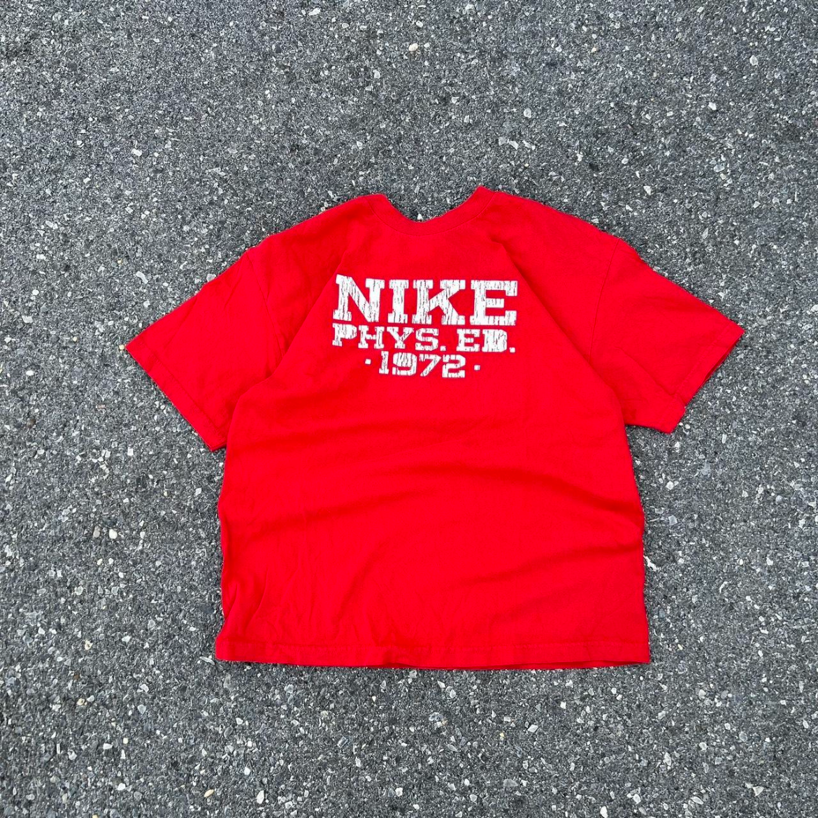 Vintage Red Nike Graphic Tee - XL