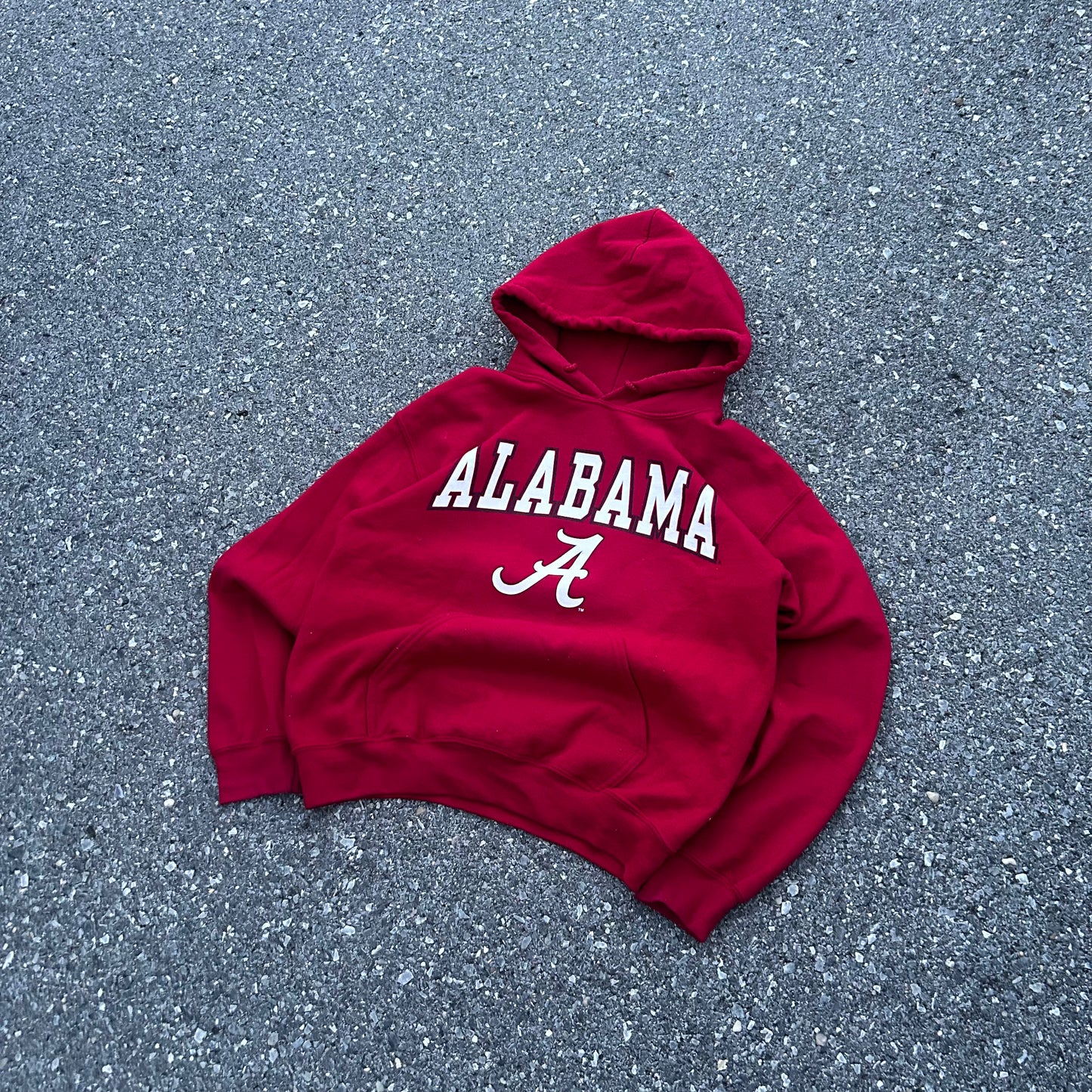 Vintaged Red Alabama College Hoodie - S