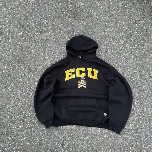 Vintage Black ECU College Hoodie - XL