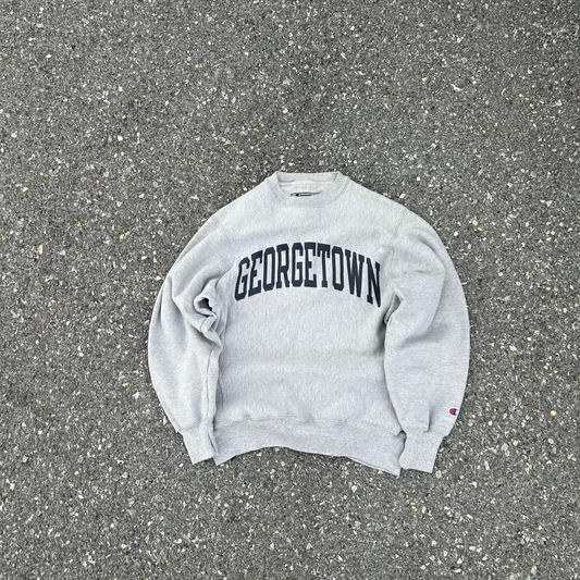 Vintage Champion Grey Georgetown University Sweatshirt - S