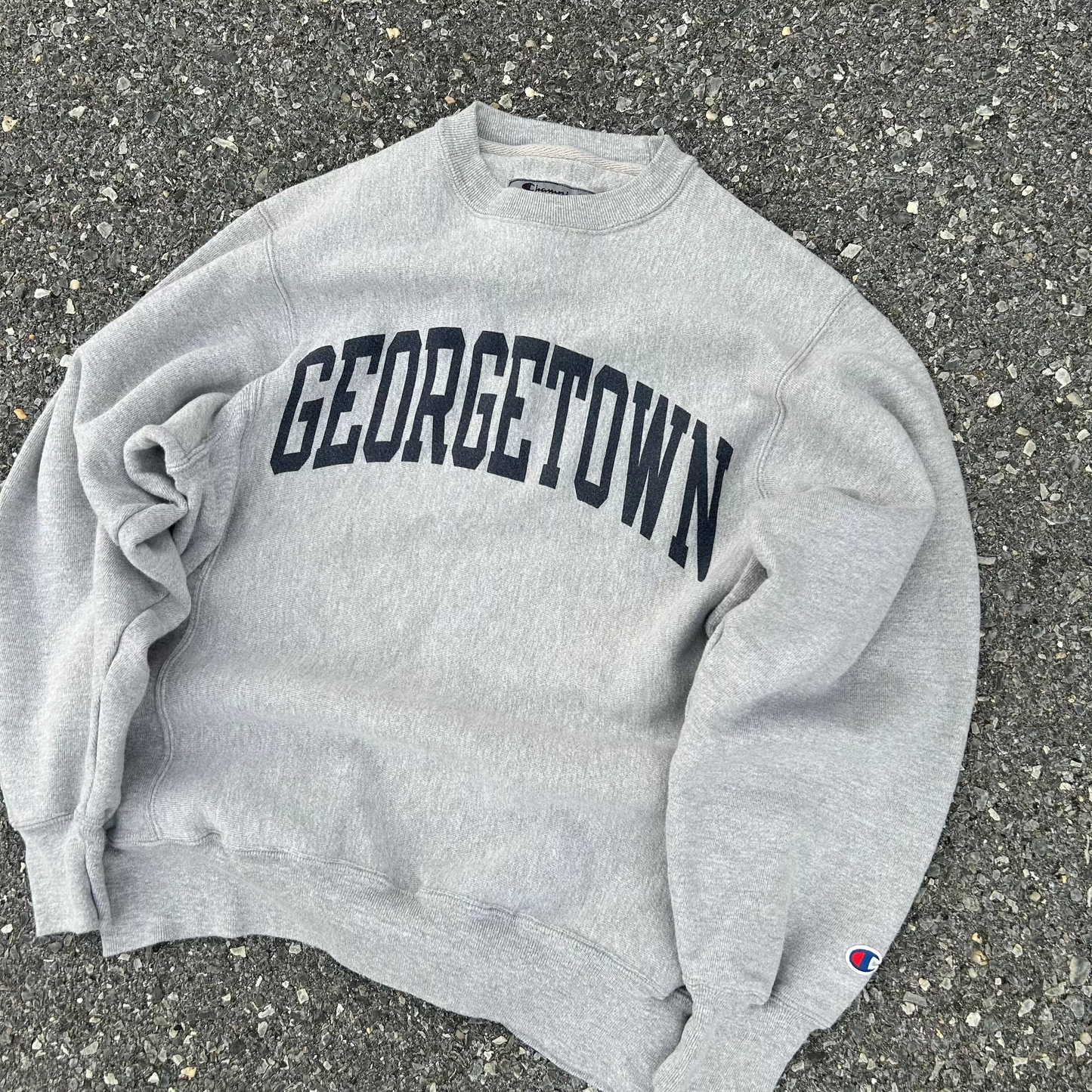 Vintage Champion Grey Georgetown University Sweatshirt - S