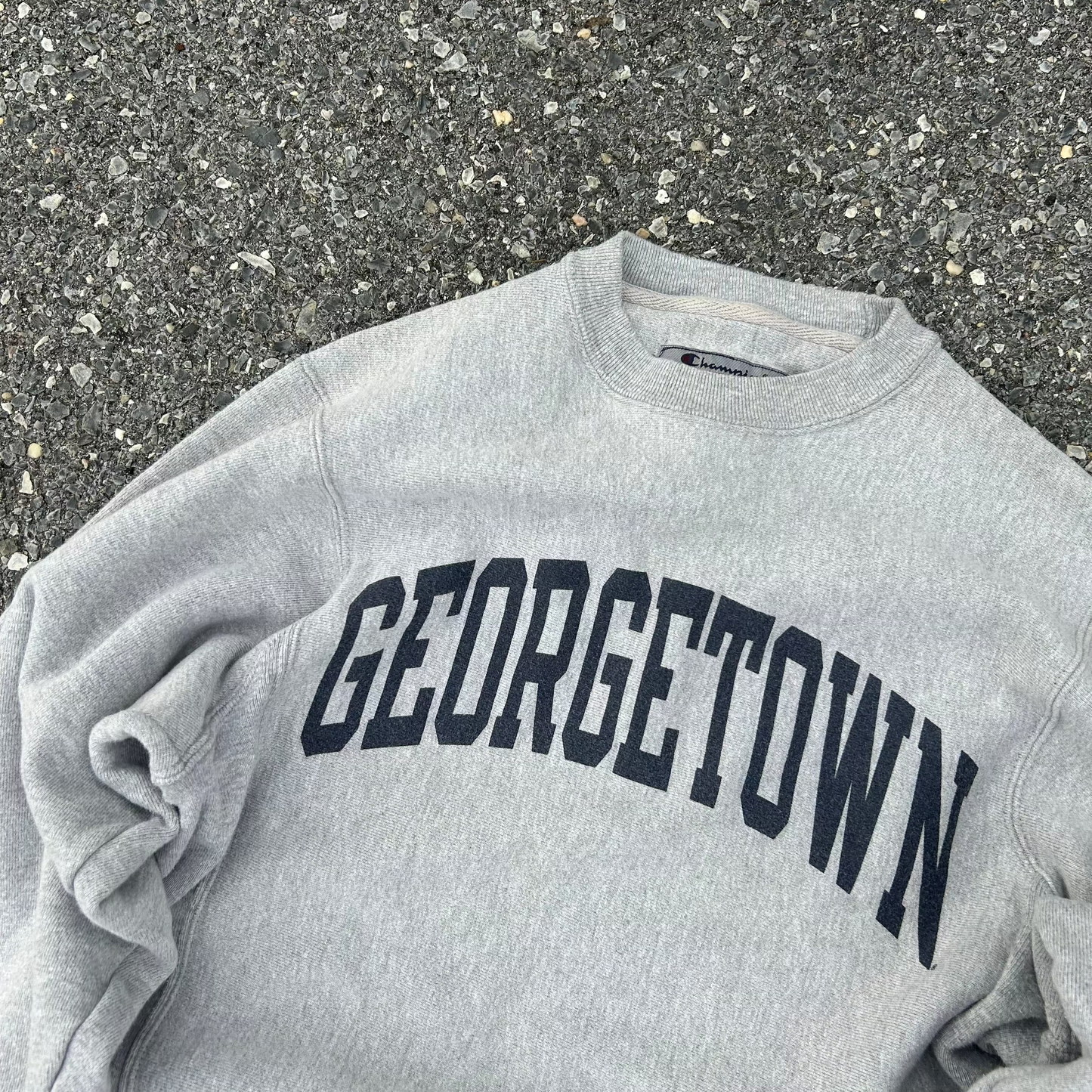 Vintage Champion Grey Georgetown University Sweatshirt - S