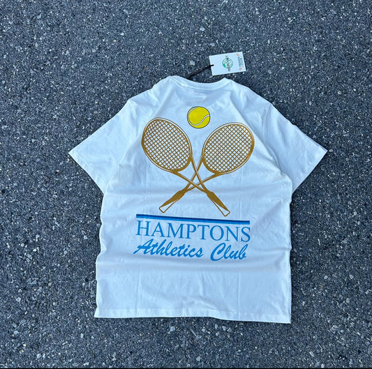 White Tennis Graphic Tee - M