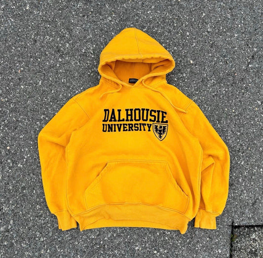 Vintage Yellow College Hoodie - XL