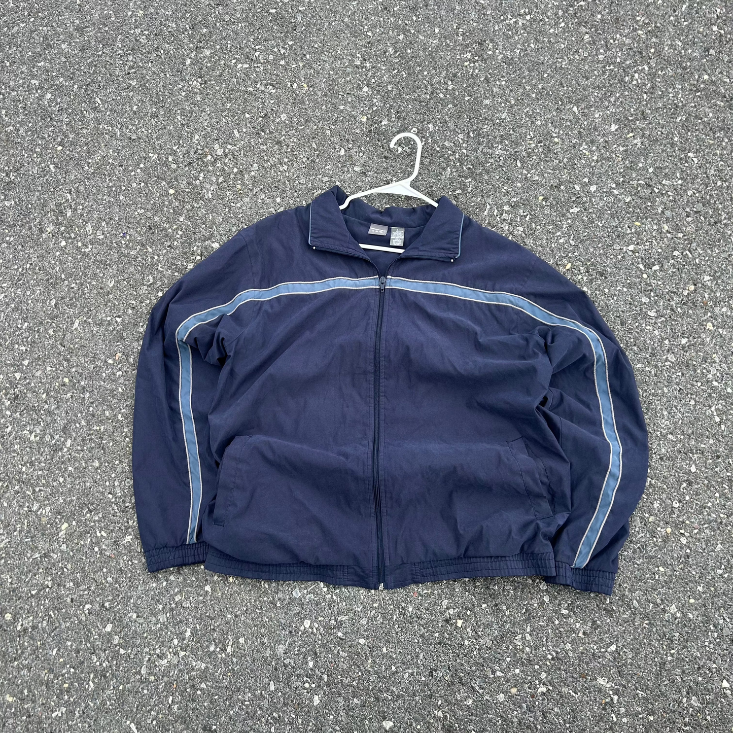 Vintage Navy Blue Windbreaker Jacket - L