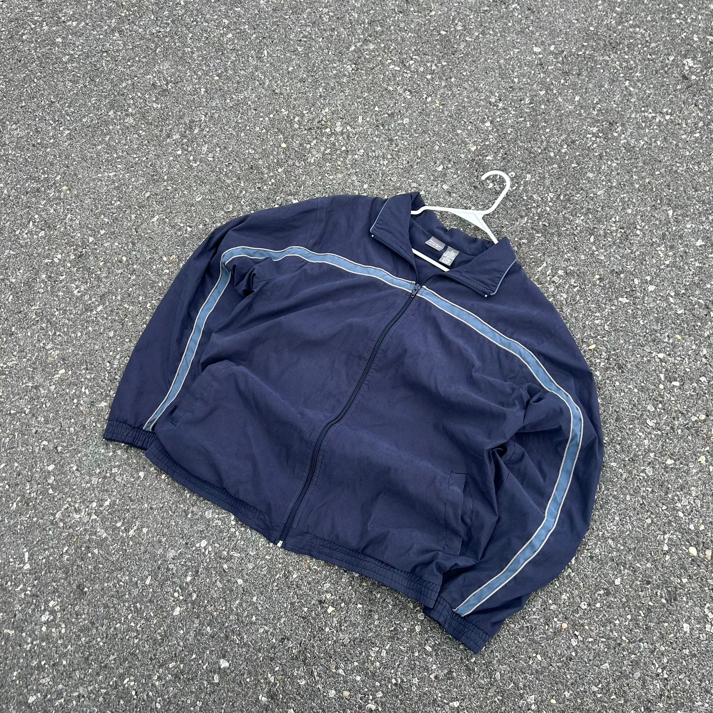 Vintage Navy Blue Windbreaker Jacket - L