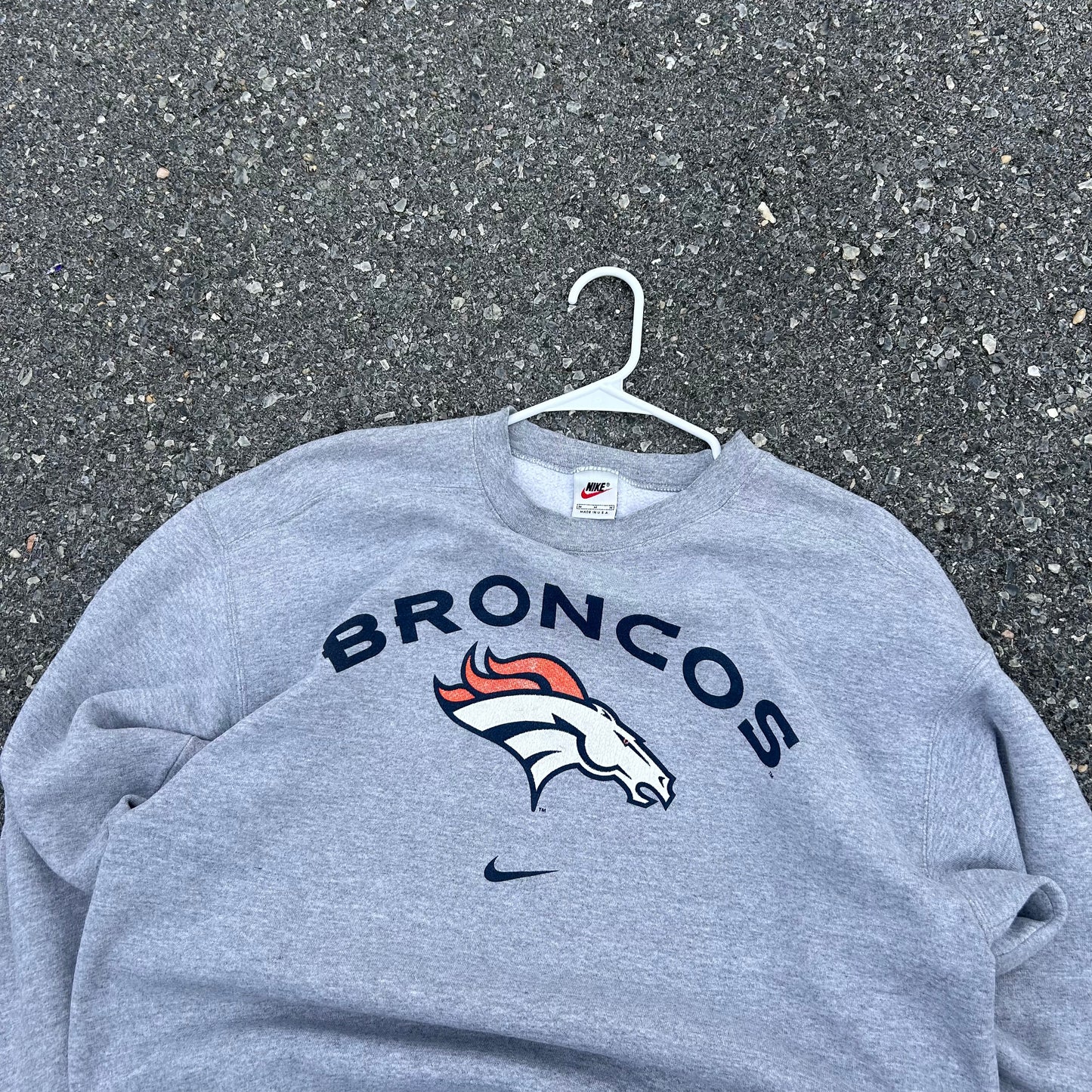 Vintage Nike Grey Broncos Football Sweatshirt - M