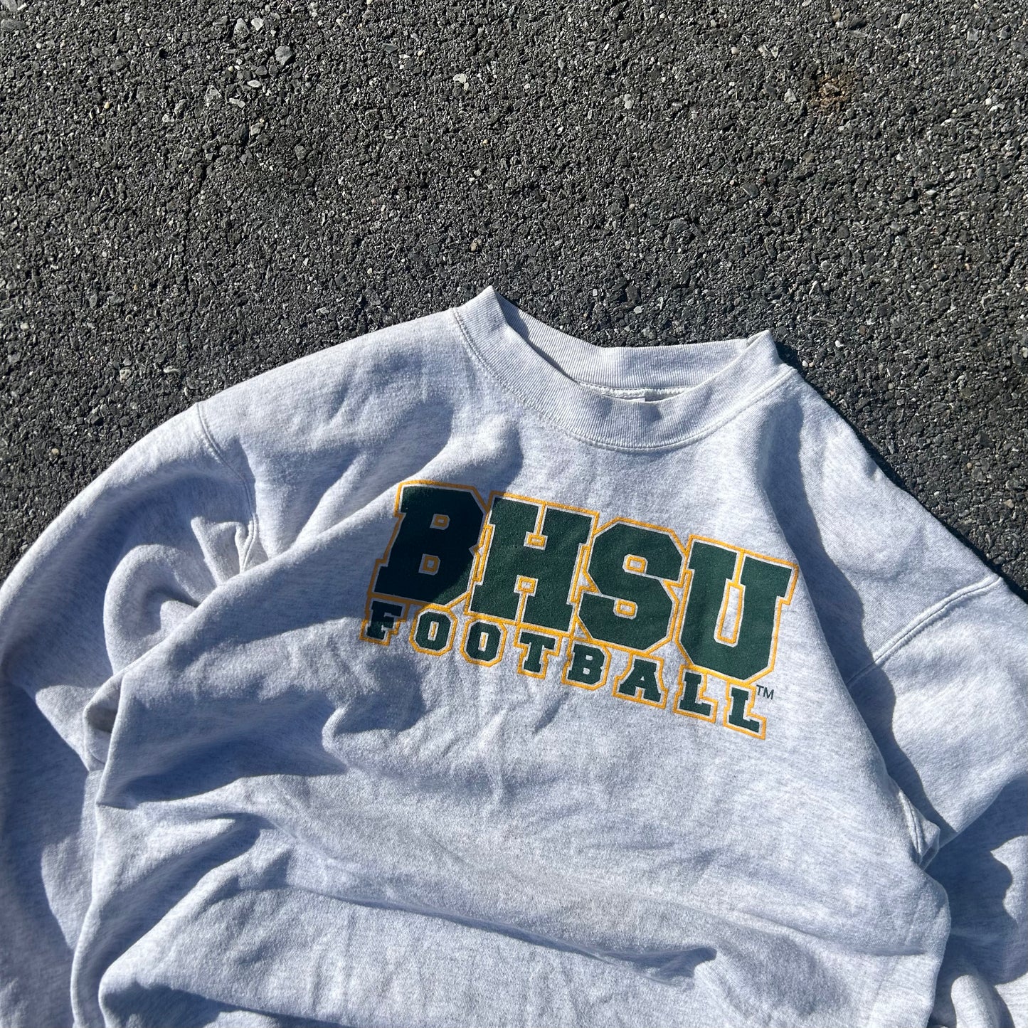 Vintage Grey College Football Sweatshirt - M