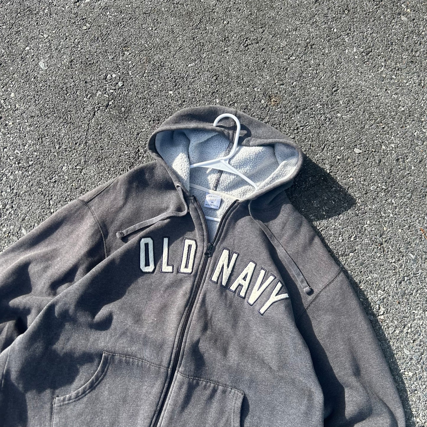 Vintage Grey Old Navy Zip Hoodie - XL