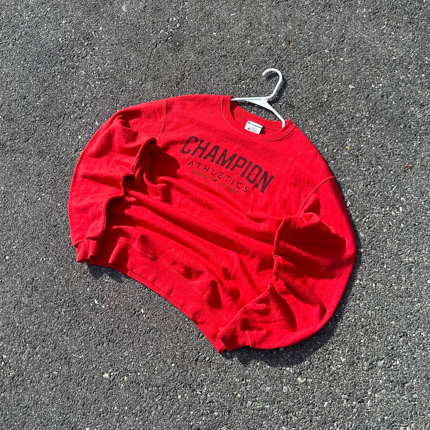 Vintage Red Champion Sweatshirt - M