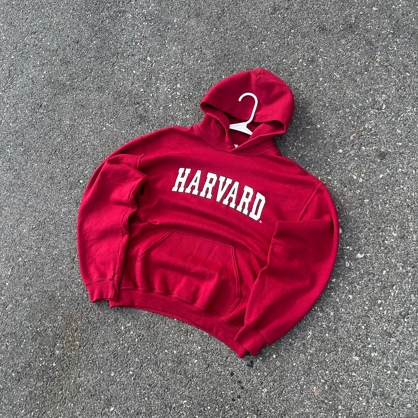 Vintage Burgundy Harvard Hoodie - M