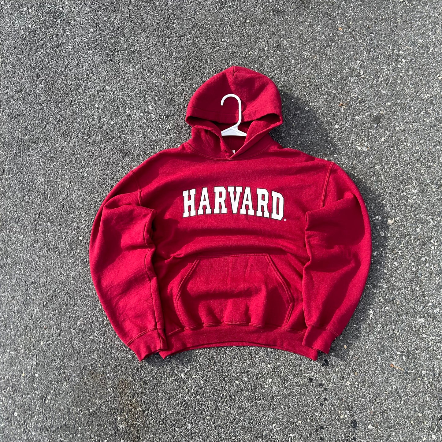 Vintage Burgundy Harvard Hoodie - M