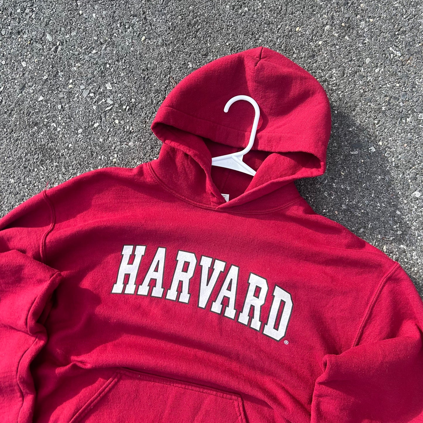 Vintage Burgundy Harvard Hoodie - M