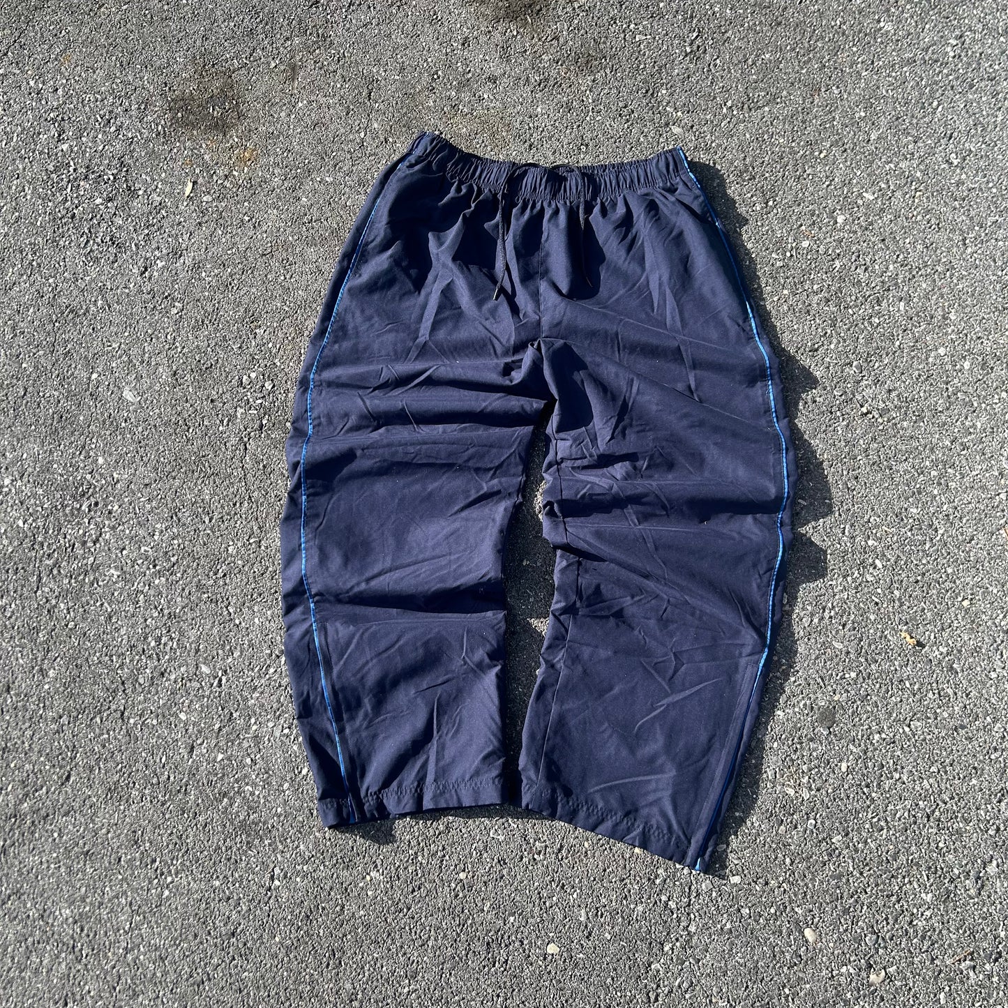 Vintage Navy Baggy Trackpants - M