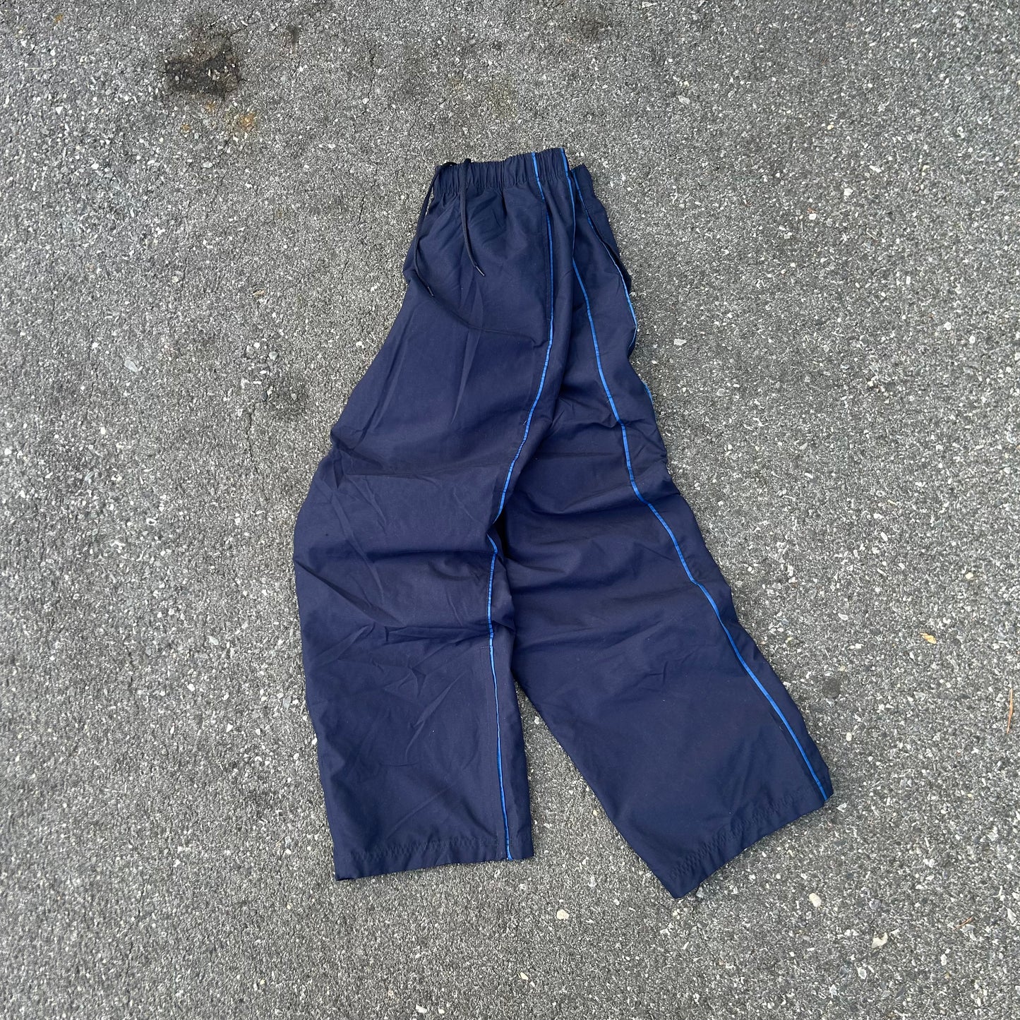 Vintage Navy Baggy Trackpants - M