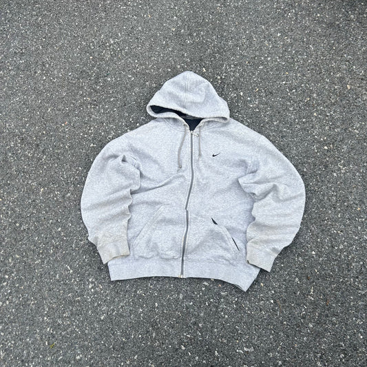 Vintage Y2K 2000s Nike Grey Zip Hoodie - XL