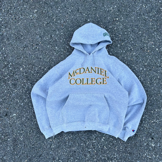 Vintage Grey Champion College Hoodie - L