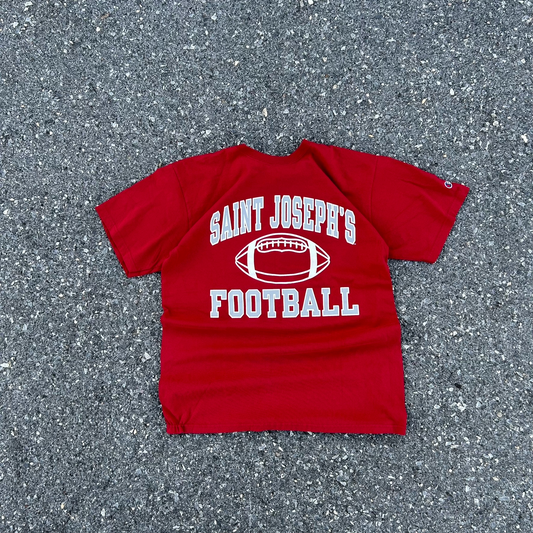 Vintage Red College Football Shirt - L