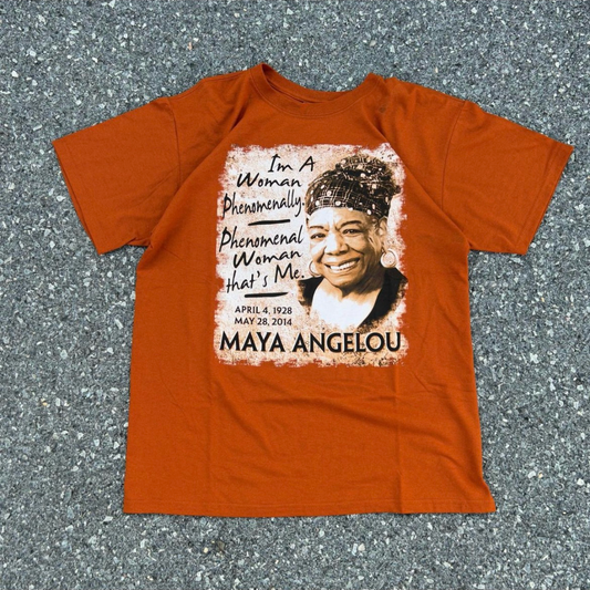 Vintage Orange Black History Shirt - M