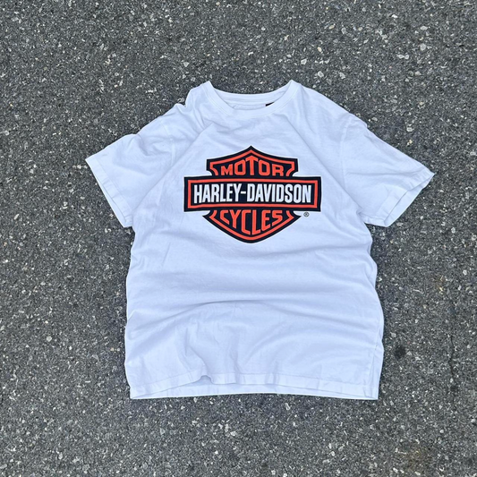 Vintage White Harley Davidson Graphic Shirt - M