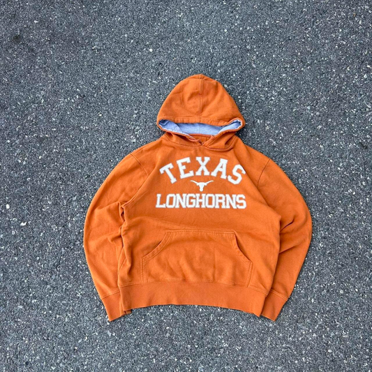 Vintage Orange Texas College Hoodie - M