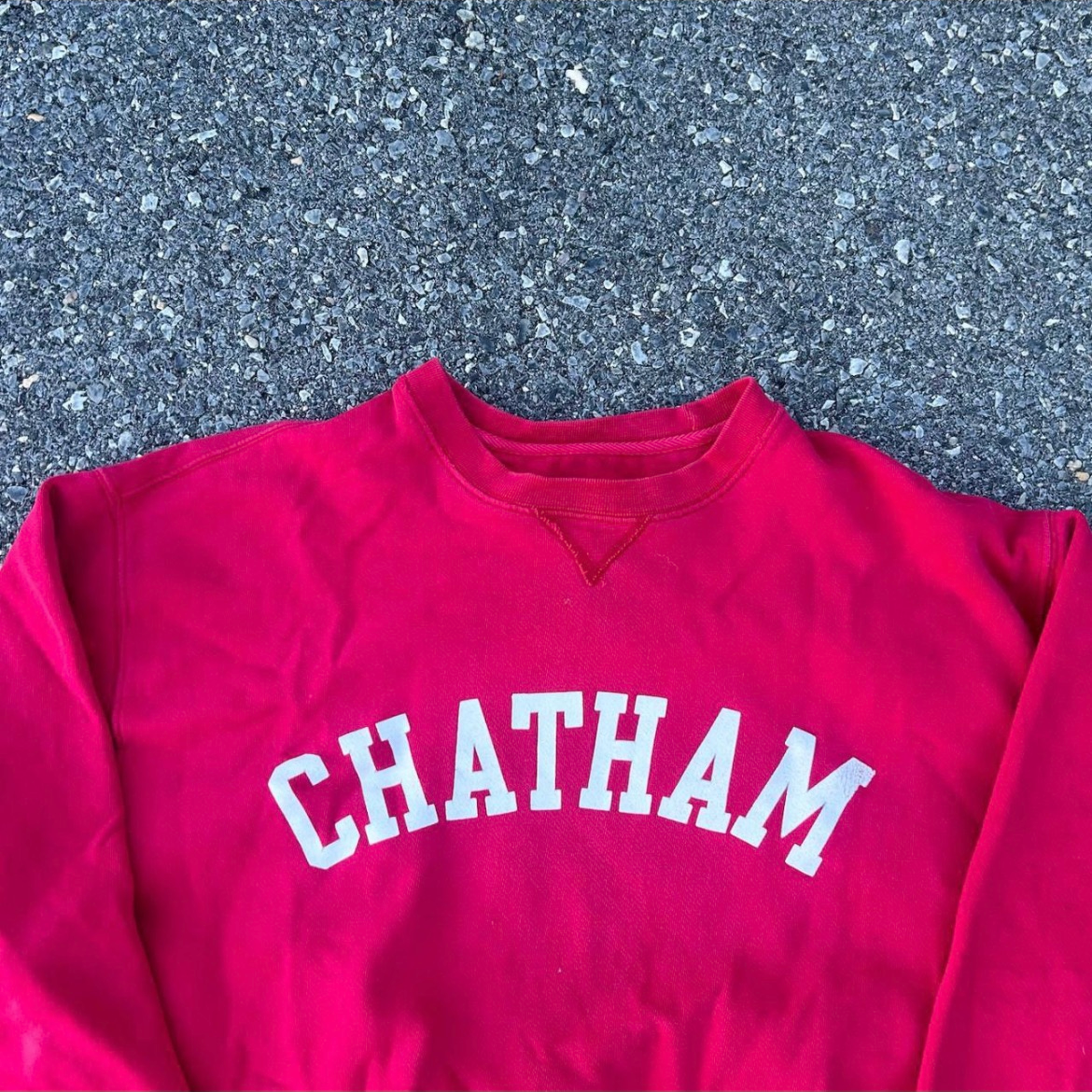 Vintage Red Faded Sweatshirt - M