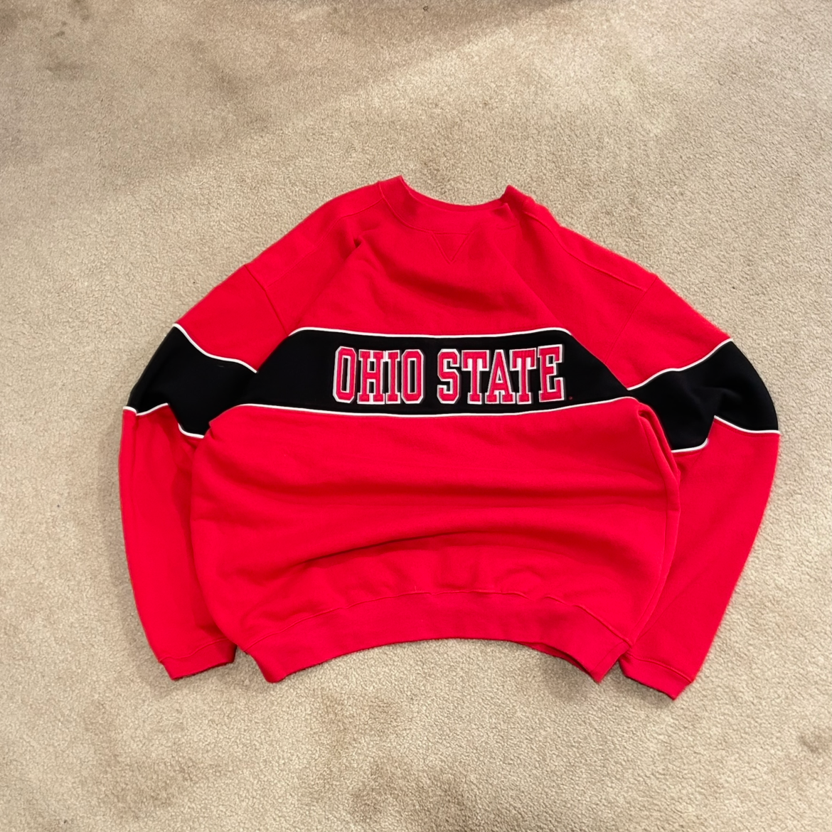 Vintage Red Ohio State Sweatshirt - XL