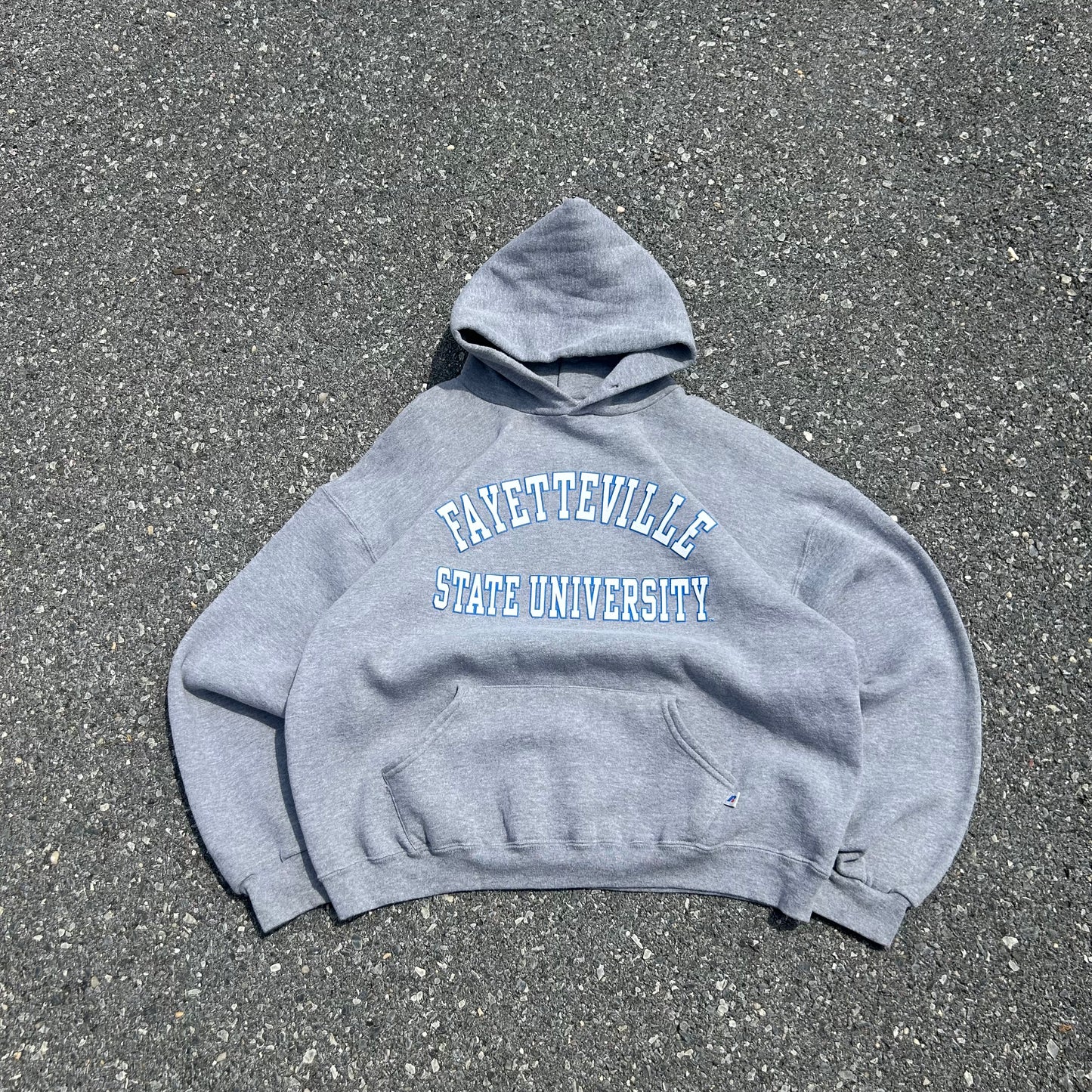 Vintage Grey Russell College Hoodie - XL