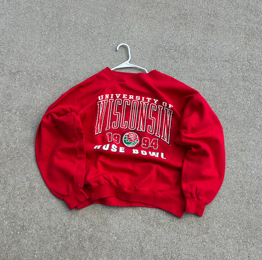 Vintage College Football Sweatshirt - L
